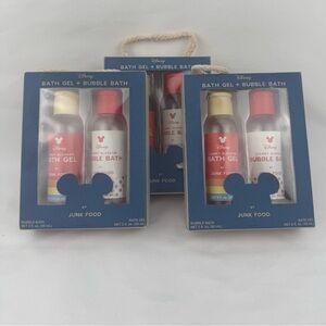 Disney Cherry Blossom Bath & Bubble Bath Gift Sets NEW Lot of 3 Junk Food